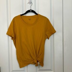 Madewell Knot Front Cotton Tee